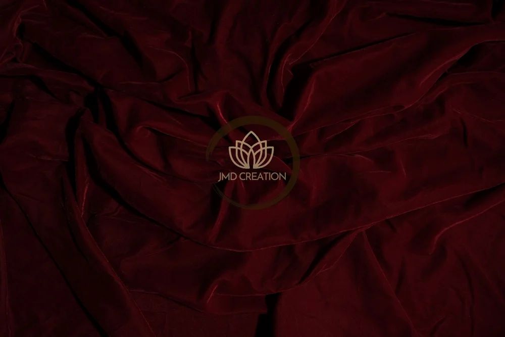 Deep red velvet fabric
